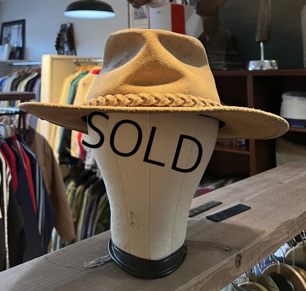 画像1: 【USA製】【ビンテージ」 ミネトンカ ブラウン スエードハット【サイズＬ】【５７．５cm程度】  (1)