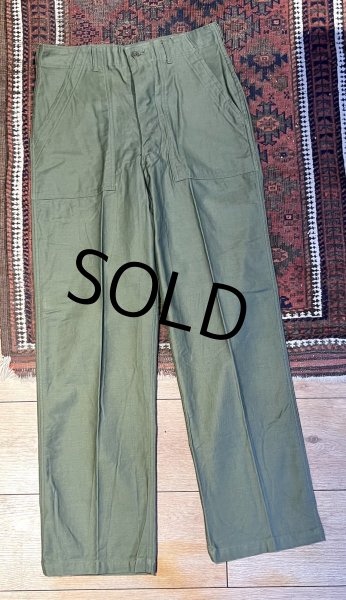 画像4: デッドストック【60's】【米軍実物】U.S.ARMY【ビンテージ】OG107【ベイカーパンツ】サイドアジャスター付き【ユーティリティパンツ】【32ｘ33】  (4)