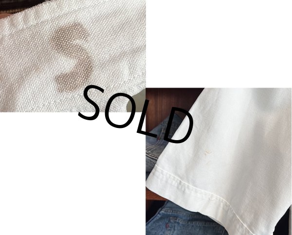 画像2: 〜60’ｓビンテージ【U.S.ARMY】米軍実物【白】ホスピタルシャツ【サイズＳ】  (2)