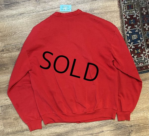 画像3: 【90’s】【USA製】【ビンテージ】【JERZEES】ジャージーズ【赤】無地【スウェットカーディガン】【フリーサイズ】  (3)