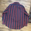 画像3:  ビンテージ【POLO RALPH LAUREN】ラルフローレン【紺ｘ赤ストライプ】【コットンシャツ】サイズL  (3)