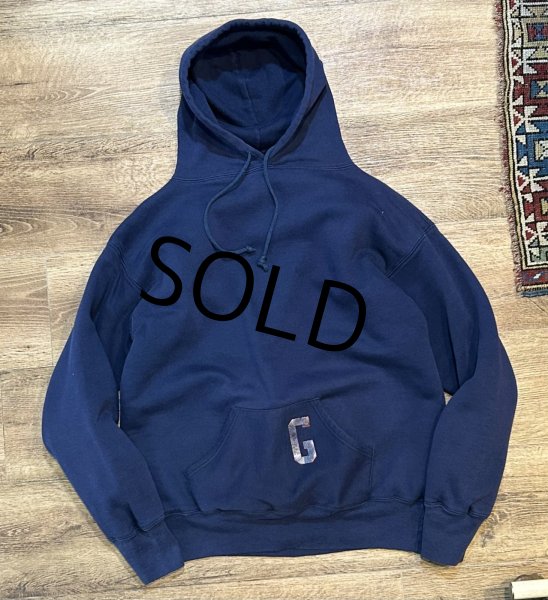 画像1: 90's【USA製】【ビンテージ】ラッセル【紺ｘグレー】【ダブルフェイス】【スウェットパーカー】サイズＬ  (1)