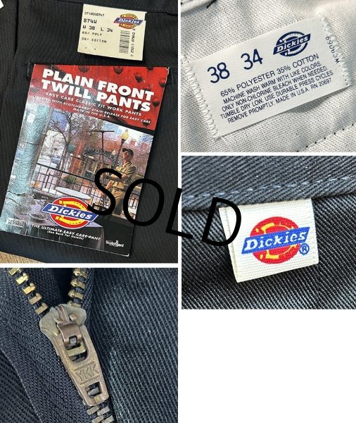 画像3: デッドストック 80's【USA製】ビンテージ【ディッキーズ】【Dickies】【黒】【ワークパンツ】【38ｘ34】  (3)