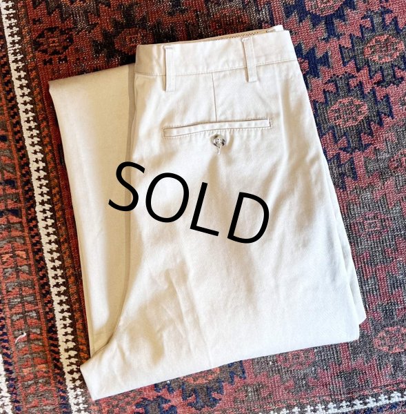 画像1: 【イタリー製】【ビンテージ】【LOUIS DELL'OLIO】【ベージュ】2タック チノパンツ【34ｘ34】  (1)