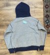画像5: 90's【USA製】【ビンテージ】ラッセル【紺ｘグレー】【ダブルフェイス】【スウェットパーカー】サイズＬ  (5)