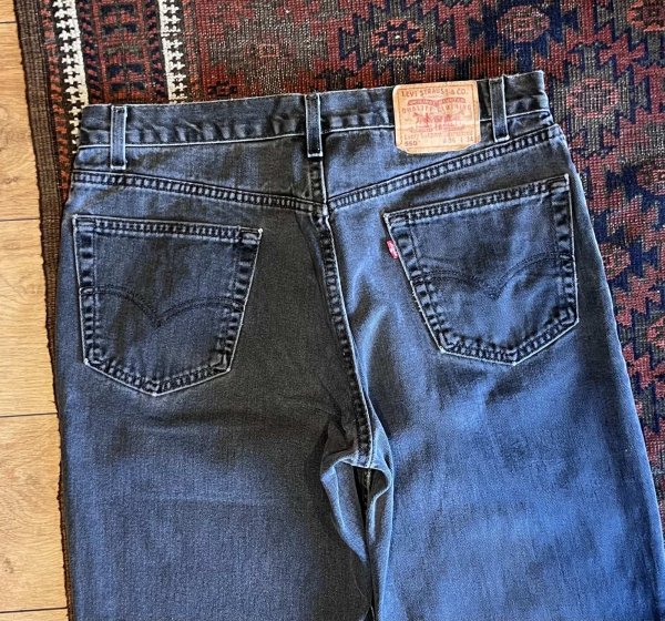 画像6: ∼90’s 【USA製】【ビンテージ】【LEVI'S】【リーバイス５５０】550 黒 ブラック デニムパンツ 【36ｘ34】  (6)