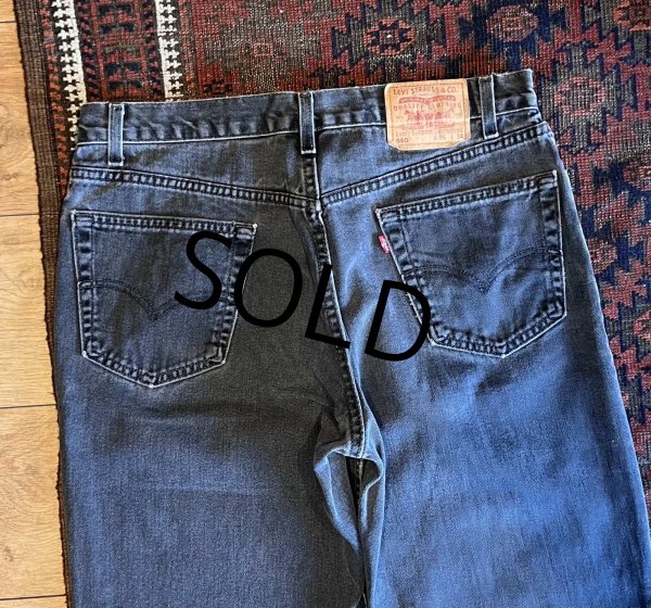 画像6: ∼90’s 【USA製】【ビンテージ】【LEVI'S】【リーバイス５５０】550 黒 ブラック デニムパンツ 【36ｘ34】  (6)