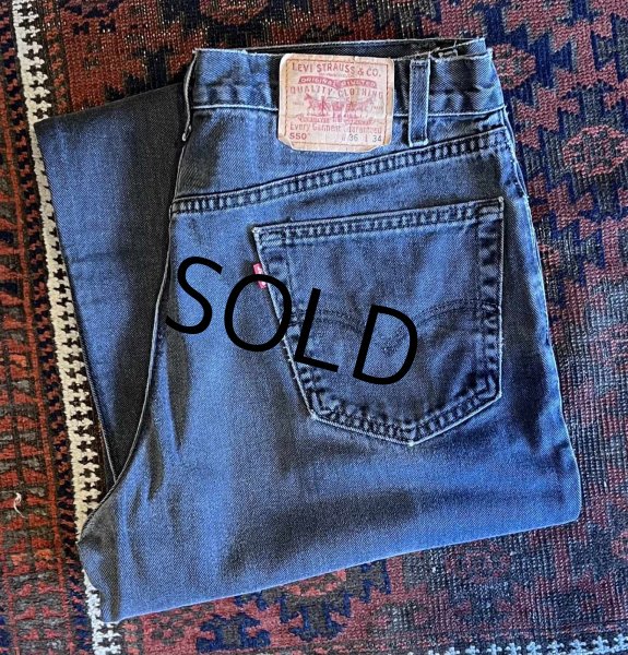 画像1: ∼90’s 【USA製】【ビンテージ】【LEVI'S】【リーバイス５５０】550 黒 ブラック デニムパンツ 【36ｘ34】  (1)