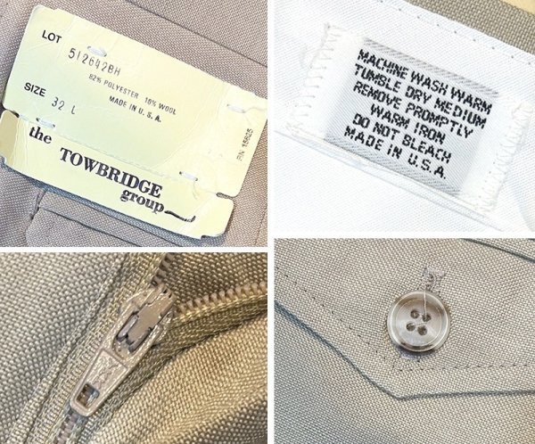 画像3: 90's~デッドストック【USA製】【the TOWBRIDGE group】カーキ【スラックス】【W32】  (3)
