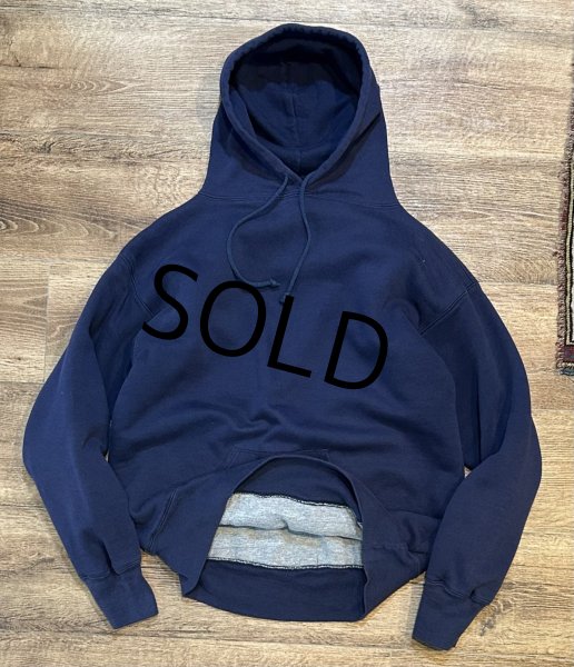 画像6: 90's【USA製】【ビンテージ】ラッセル【紺ｘグレー】【ダブルフェイス】【スウェットパーカー】サイズＬ  (6)