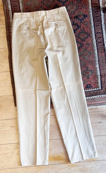 画像5: 【イタリー製】【ビンテージ】【LOUIS DELL'OLIO】【ベージュ】2タック チノパンツ【34x34】  (5)