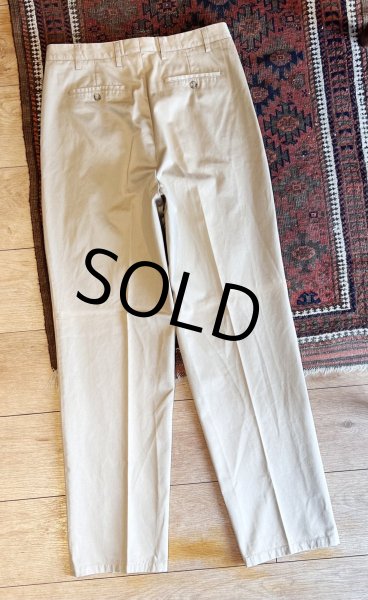 画像5: 【イタリー製】【ビンテージ】【LOUIS DELL'OLIO】【ベージュ】2タック チノパンツ【34ｘ34】  (5)