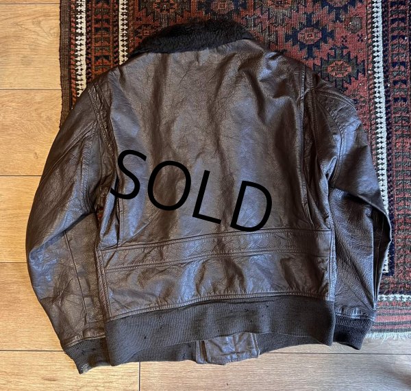 画像3: 70's【米軍実物】【ビンテージ】【U.S.NAVY】BRILL BROS製【G-1】【フライトジャケット】【US42】  (3)