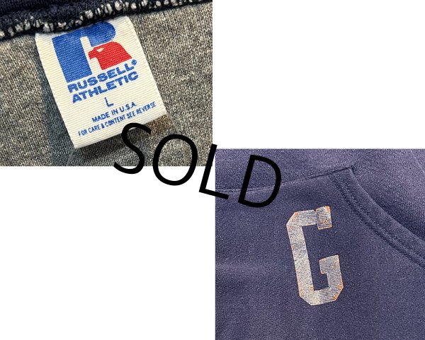 画像3: 90's【USA製】【ビンテージ】ラッセル【紺ｘグレー】【ダブルフェイス】【スウェットパーカー】サイズＬ  (3)