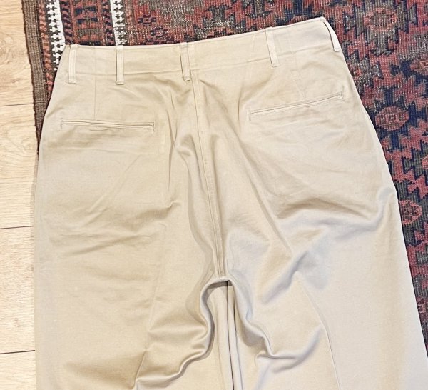 画像7: デッドストック 【40's】【ビンテージ】U.S.ARMY【米軍実物】M-45【45カーキ】４５カーキ【チノパンツ】ダブルステッチ【片玉縁】【３４Ｘ３３】  (7)