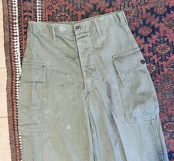 画像4: 【40s】【ビンテージ】米軍実物【U.S.ARMY】【M-43】【HBTパンツ】【フィールドパンツ】【30ｘ33】  (4)
