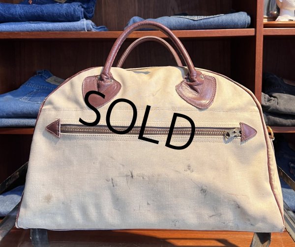 画像1: 70's~【ビンテージ】【L.L.Bean】エルエルビーン【筆記体タグ】【ボストンバッグ】ハンドルレザー  (1)