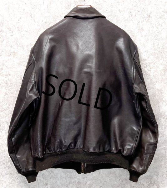 画像4: ~90's【USA製】ビンテージ【AVIREX】アヴィレックス【ブラウン】【A-2タイプ】【レザージャケット】ＸＬ程度【US48】  (4)