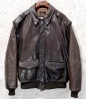 画像1: ~90's【USA製】ビンテージ【AVIREX】アヴィレックス【ブラウン】【A-2タイプ】【レザージャケット】XL程度【US48】  (1)