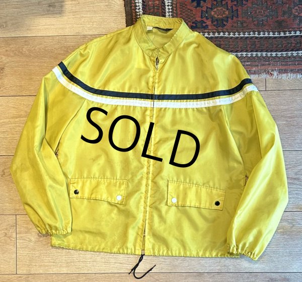 画像1: 【ビンテージ】【SEARS】【シアーズ】【マスタード】【ナイロン】【ジップアップブルゾン】【サイズL】  (1)