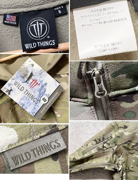 画像2: デッドストック【新品未使用】ビンテージ【WILD THINGS】ワイルドシングス【マルチカム】【ハーフジップジャケット】【サイズS】  (2)