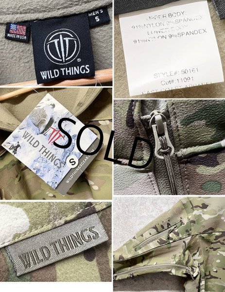 画像2: デッドストック【新品未使用】ビンテージ【WILD THINGS】ワイルドシングス【マルチカム】【ハーフジップジャケット】【サイズS】  (2)