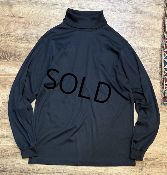 画像1: 90'ｓ【USA製】【L.L.Bean】LLビーン ビンテージ【黒】無地【タートルネックロンT】【サイズXL】  (1)