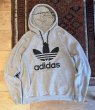 画像1: 【ビンテージ】【アディダス】adidas【トレフォイルロゴ】【グレー】パーカー【サイズL】  (1)
