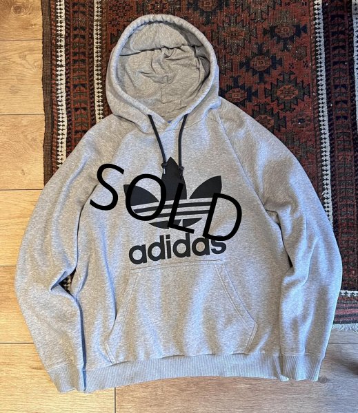 画像1: 【ビンテージ】【アディダス】adidas【トレフォイルロゴ】【グレー】パーカー【サイズL】  (1)