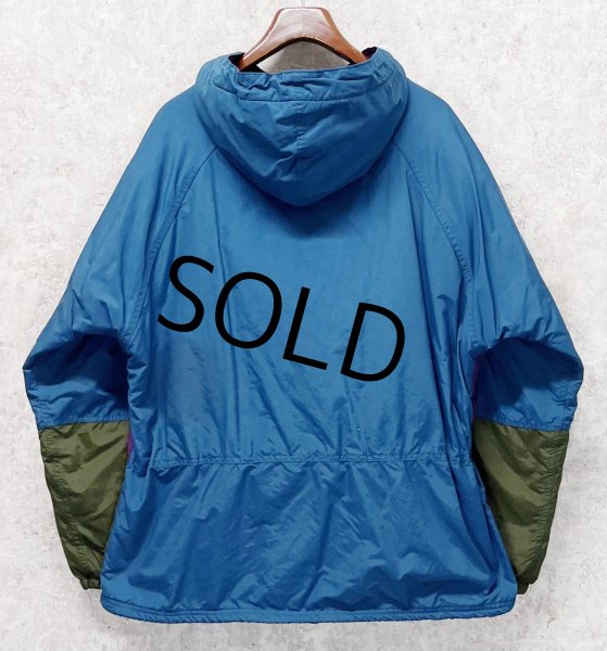 画像3: 〜90's【USA製】ビンテージ【L.L.Bean】【ＬＬビーン】エメラルドグリーン×紫×カーキ【チロリアン】シンサレート【アノラックパーカー】【サイズM】  (3)