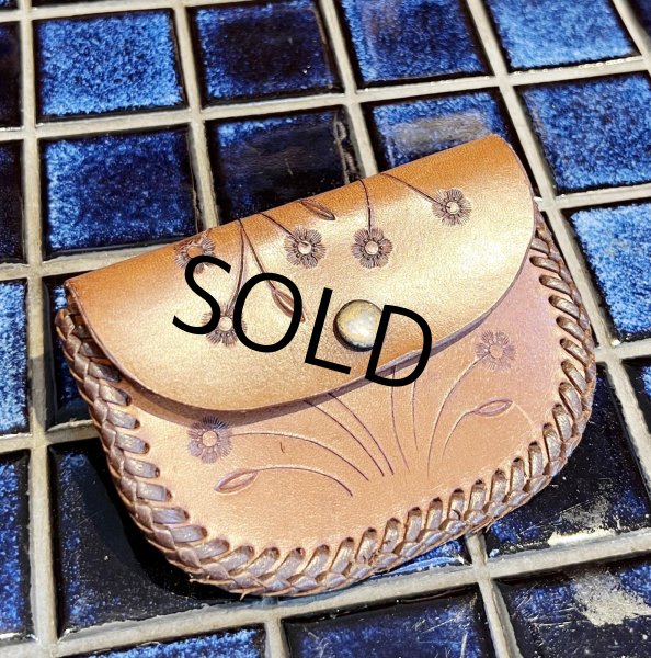 画像1: 【オールレザー】【花柄】【財布】【コインケース】【ポーチ】  (1)