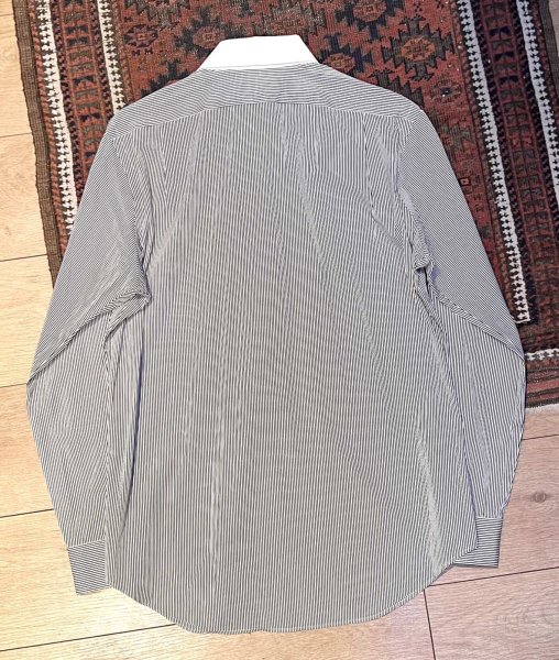 画像3: ビンテージ POLO RALPH LAUREN【ラルフローレン】【白x黒】REGENT クラシックフィット【クレリックシャツ】【15 1/2 M】  (3)