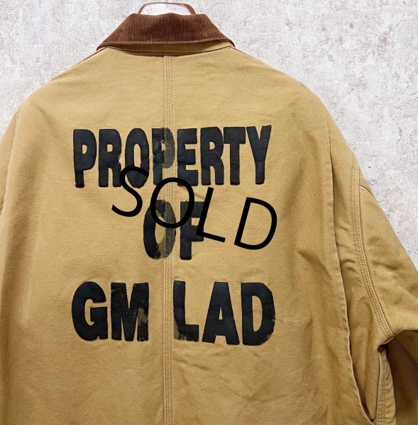 画像4: 〜90's USA製【ビンテージ】【Carhartt】【カーハート】バックプリント付き【ブランケット裏地付き】【キャメル】ダック地 【ミシガンチョアコート】【ダックジャケット】54TALL  (4)