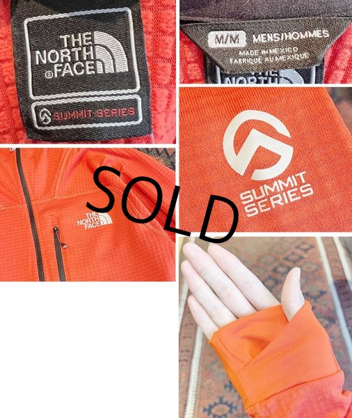 画像2: ビンテージ【未使用】【ノースフェイス】【the north face】サミット【赤】ポーラテックパーカー【フルジップパーカー】【サイズM】  (2)