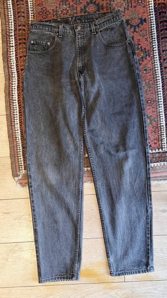 画像5:  90’ｓ【ビンテージ】【USA製】【LEVI'S】【リーバイス】560 ブラック 黒【テーパード】【デニムパンツ】【33Ｘ34】  (5)