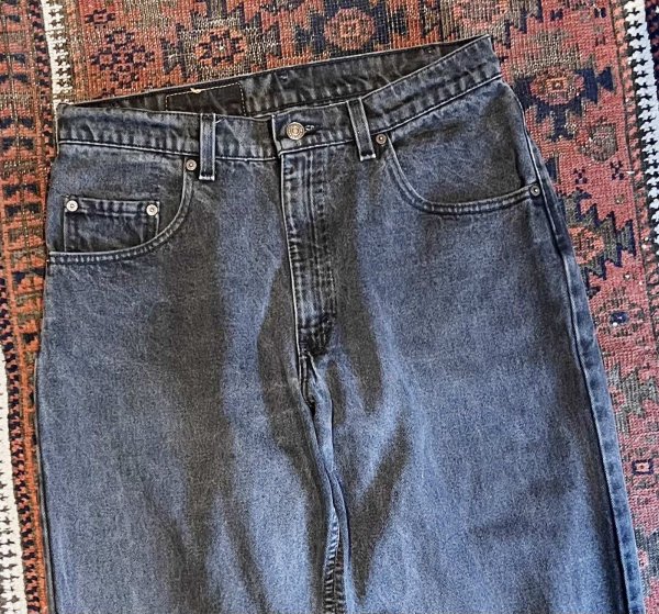 画像3:  90’ｓ【ビンテージ】【USA製】【LEVI'S】【リーバイス】560 ブラック 黒【テーパード】【デニムパンツ】【33Ｘ34】  (3)