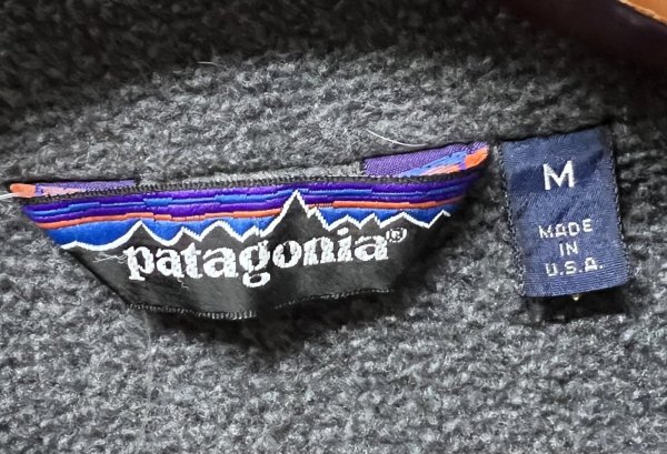 画像2: 90's USA製【パタゴニア】patagonia ナイロン【シェルドシンチラジャケット 】【赤×チャコール】【裏フリースブルゾン】【サイズM】  (2)