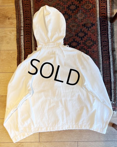 画像3: 40's ビンテージ【U.S.NAVY】米軍実物【白】ガンナースモック【プルオーバー】パーカー【サルベージパーカー】【サイズS】  (3)