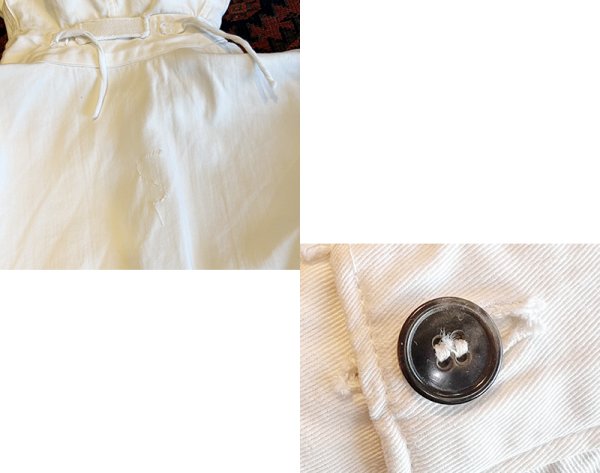 画像2: 40's ビンテージ【U.S.NAVY】米軍実物【白】ガンナースモック【プルオーバー】パーカー【サルベージパーカー】【サイズS】  (2)