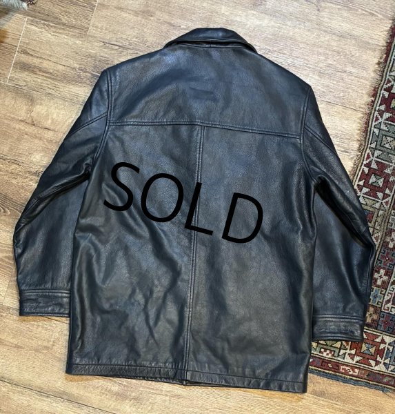 画像3: 【ビンテージ】オールドギャップ【GAP】【ギャップ】【ブラック】カーコート【レザージャケット】【サイズM】  (3)