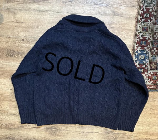 画像3: 【〜90's】【ビンテージ】【エディーバウアー】紺【ショールカラーセーター】【サイズL】  (3)