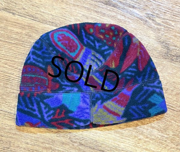 画像3: 90's【USA製】【ビンテージ】patagonia【パタゴニア】【紺ｘ海洋生物】【フリースキャップ】KIDS L  (3)