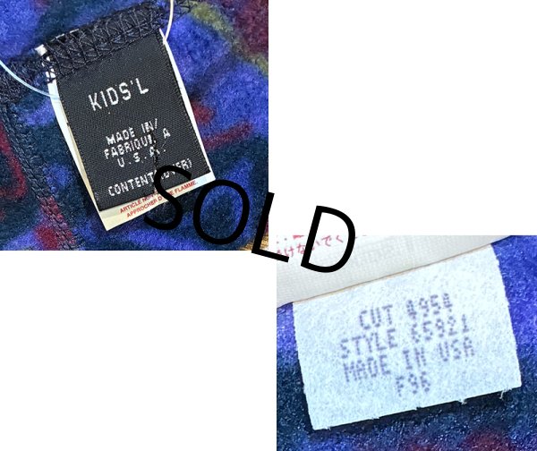 画像2: 90's【USA製】【ビンテージ】patagonia【パタゴニア】【紺ｘ海洋生物】【フリースキャップ】KIDS L  (2)