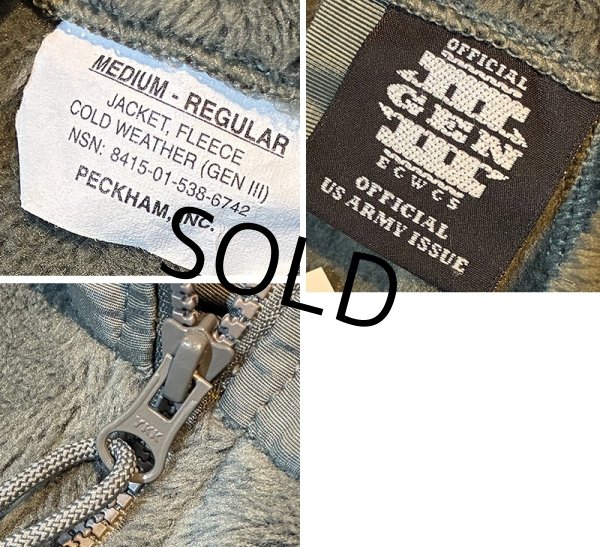画像2: ほぼ未使用!!【米軍実物】【GEN3】【GENIII】ECWCS  Level3【Polartec】【ポーラテックフリース】フォリッジグリーン フリースジャケット【M-R】  (2)