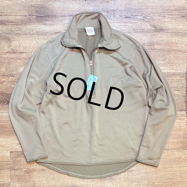 画像1: ビンテージ【米軍実物】U.S.ARMY【ECWCS】GEN3【LEVEL2】【コヨーテ】ブラウン タンカラー グリッドフリース【プルオーバーシャツ】【M-R】  (1)