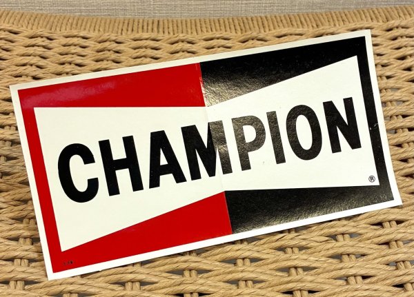 画像2: ~70's【デッドストック】【ビンテージ】【チャンピオンプラグ】デカール ステッカー 18.0ｘ9.2  (2)