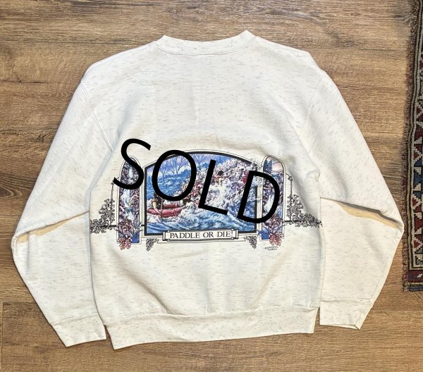 画像3: 90's【USA製】ビンテージ【ONEITA】【オニータ】【ウエストバージニア】 ゴーリーリバー【GAULEY RIVER】 バックプリント付き  グレー【スウェット】L   (3)