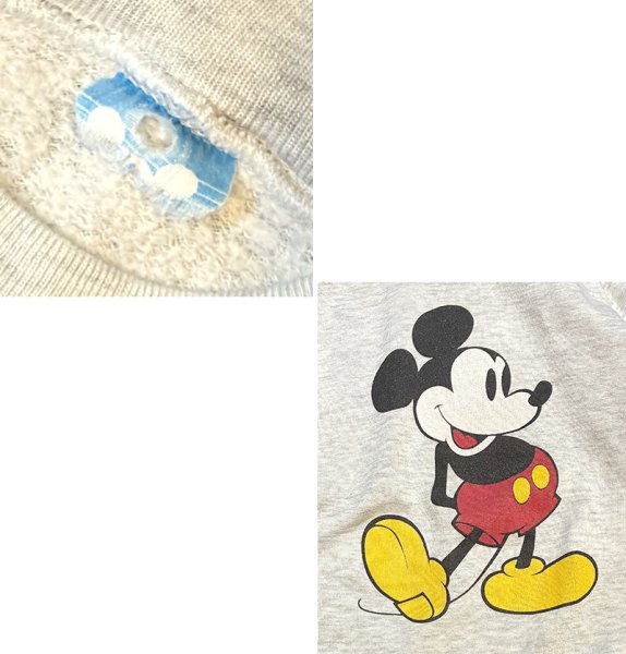画像2: 80's【ビンテージ】ウォルトディズニー【ミッキーマウス】グレー プリント【スウェット】【サイズM程度】  (2)