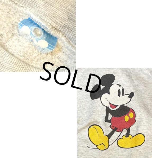 画像2: 80's【ビンテージ】ウォルトディズニー【ミッキーマウス】グレー プリント【スウェット】【サイズM程度】  (2)
