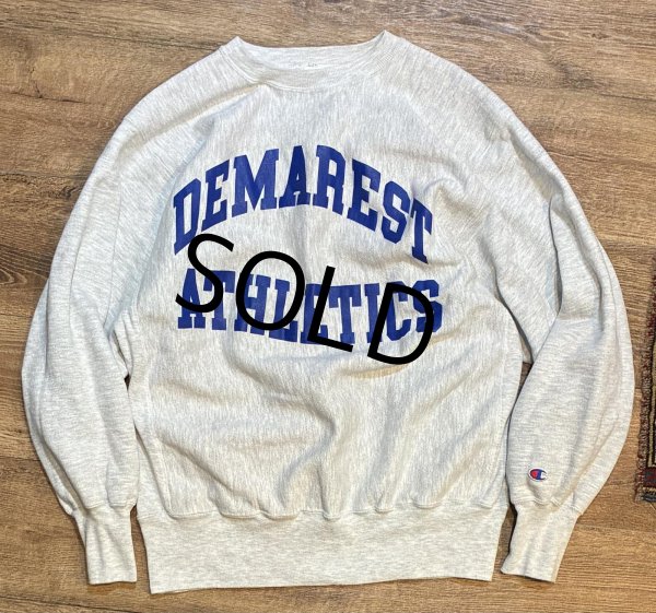 画像1: 90's【Champion】【チャンピオン】【リバースウィーブ】DEMAREST ATHLETICS【スウェット】【グレー】【サイズXL】  (1)